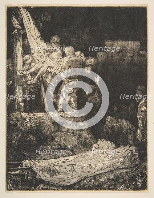 Descent from the Cross by Torchlight, 1654. Creator: Rembrandt Harmensz van Rijn.