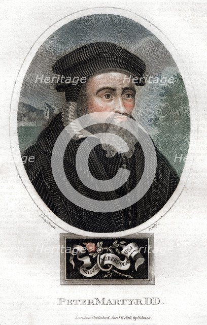 Pietro Martire Vermigli (1499-1562), Italian theologian, 1816.Artist: Chapman & Co