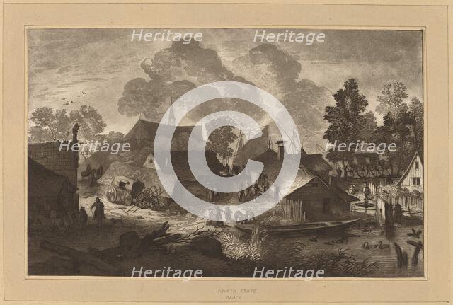 Village with Pond, c. 1782. Creator: Cornelis Brouwer.