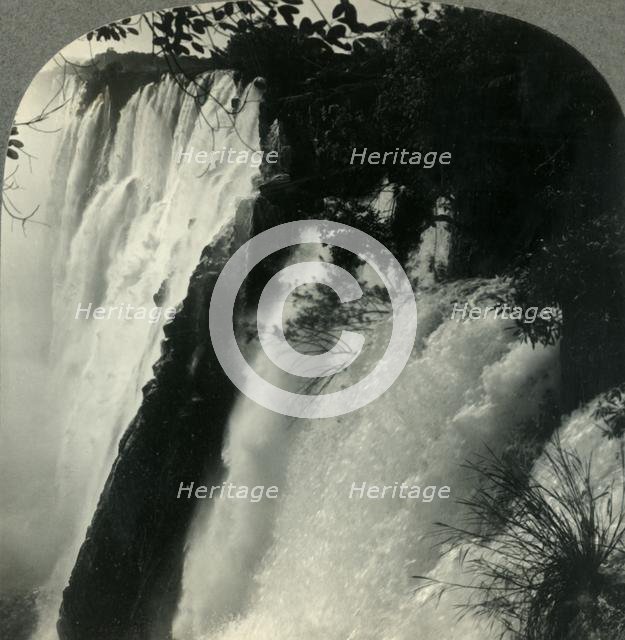 'Victoria Falls Making a 343-Foot Plunge, Rhodesia, South Africa', c1930s. Creator: Unknown.