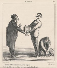 Mon cher Holsteinois, votez je vous en prie ..., 19th century. Creator: Honore Daumier.