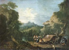 Landscape with banditti round a tent, 1752. Creator: Richard Wilson.