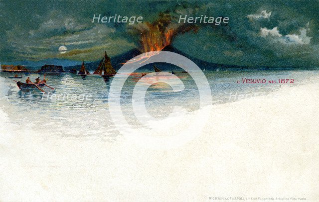 Vesuvius in 1872. Artist: Unknown