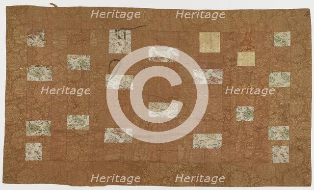 Brocade, silk. A Buddhist monk's robe: Kesa, Edo period, 1615-1868. Creator: Unknown.