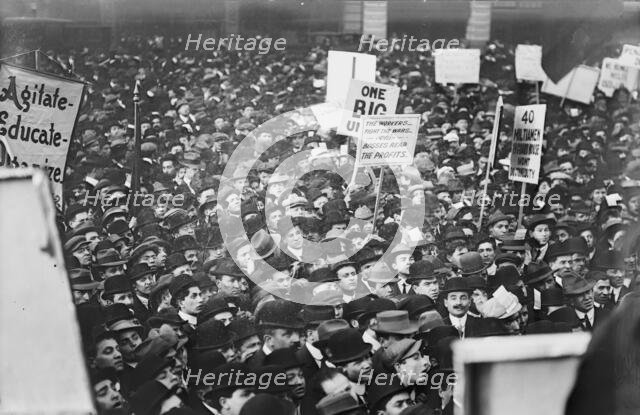Socialists in Union Square, N.Y.C. [large crowd] Photo, 1 May 1912 - Bain Coll., 1912. Creator: Bain News Service.