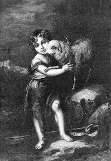 "St. John and the Lamb," by Murillo, 1870. Creator: W Thomas.