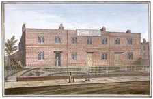 View of Drapers' Almshouses in St George's Fields, Southwark, London, 1825. Artist: G Yates