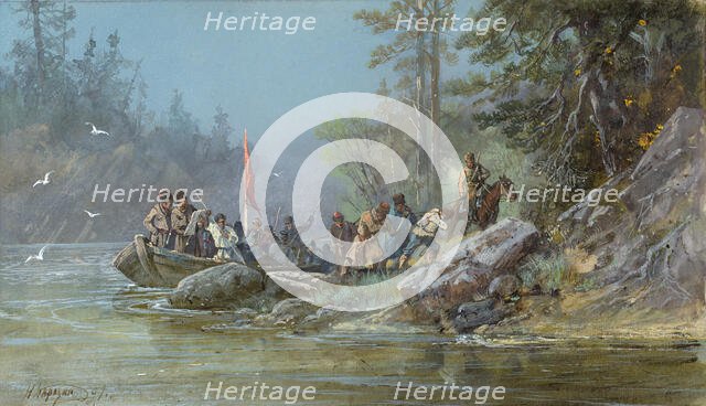 Siberian Cossacks Exploring New Lands, 19th century. Creator: Nikolay Nikolaevich Karazin.
