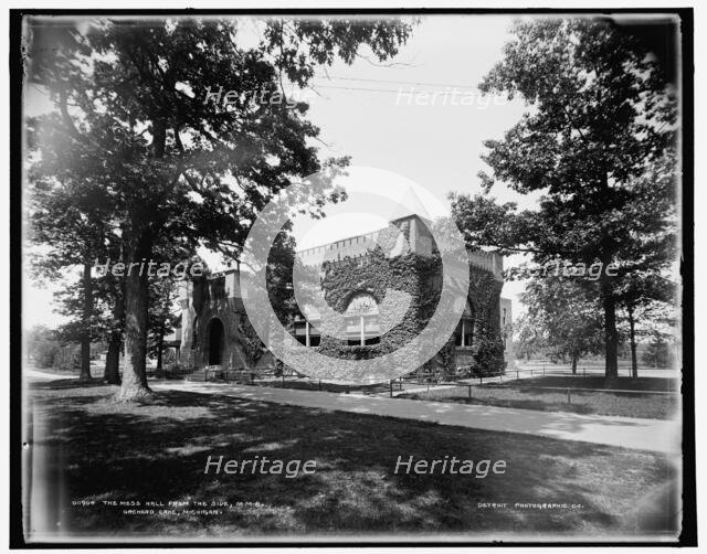 The Mess hall from the side, M.M.A., Orchard Lake, Michigan, between 1890 and 1901. Creator: Unknown.
