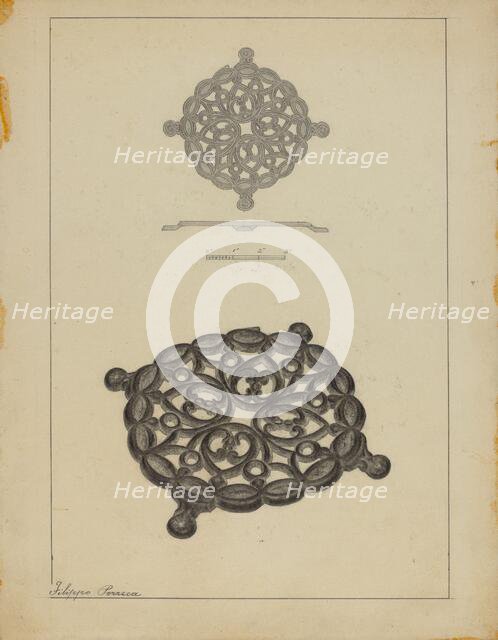 Trivet, c. 1937. Creator: Filippo Porreca.