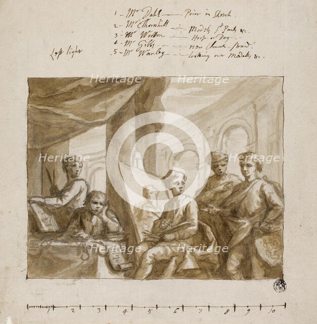 Company of Painters, c. 1719. Creator: Sir James Thornhill.