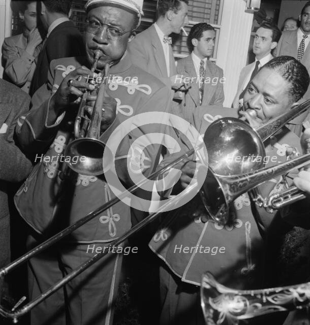 Portrait of Sandy Williams and Henry (Clay) Goodwin, Times Square(?), New York, N.Y., ca. July 1947. Creator: William Paul Gottlieb.
