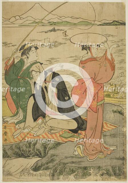 Fishing at Iwaya, Enoshima, Japan, c. 1790. Creator: Kitagawa Utamaro.
