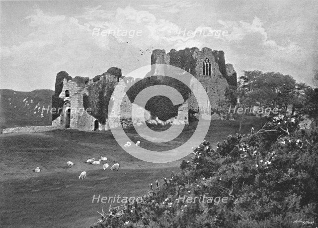 'Oystermouth Castle, Mumbles', c1896. Artist: Harvey Barton.