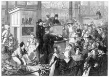 The Fish Market, the Lenten season in Paris, 1875. Artist: Unknown