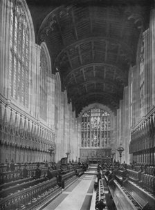 'The Chapel, before the removal of the stall Canopies', 1926. Artist: Unknown.