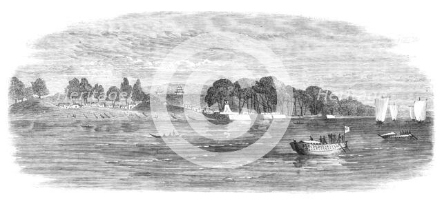 Scenes in Japan: palace of the Daimio at Agasi, 1864. Creator: Unknown.