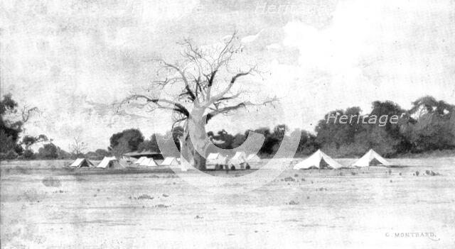 Reinforcements for Uganda: arrival of an Indian Contingent at Mombasa - the officers' camp..., 1898. Creator: George Montbard.