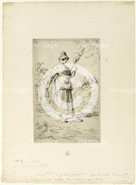 The Spinner, 1868–69. Creator: Jean Francois Millet.