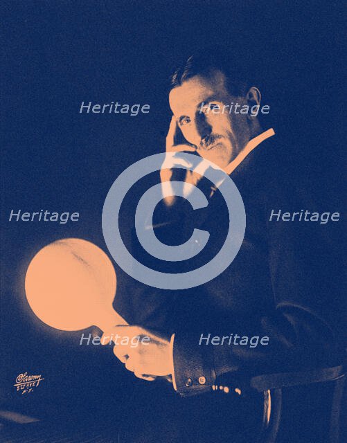 Nikola Tesla (1856-1943). Creator: Sarony, Napoleon (1821-1896).