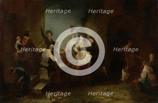 A Merry Company Dancing outside an Inn, c1753. Creator: Januarius Zick.