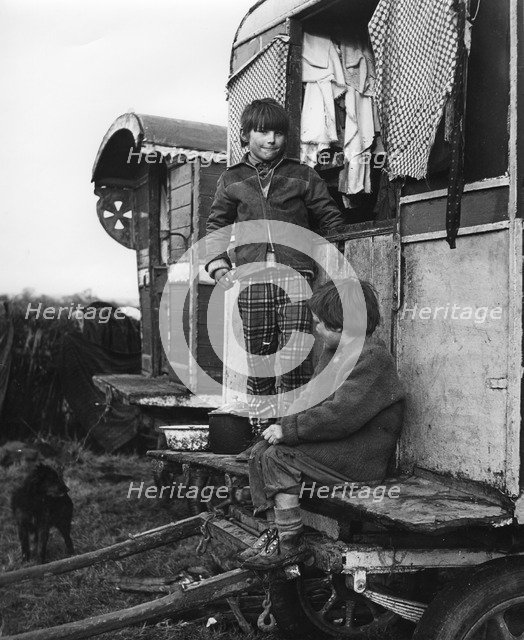 Gypsy boys playing, 1960s.