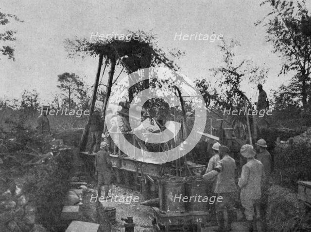 ''La Bataille de la Somme; piece de 240 en action', 1916. Creator: Unknown.