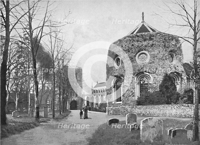 'Bury St. Edmunds: Tower, Church and Abbey', c1896. Artist: GA Nichols.