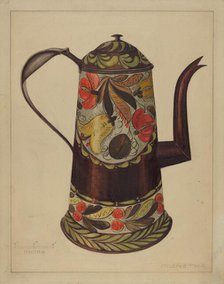 Toleware Coffee Pot, 1935/1942. Creator: Mildred Ford.