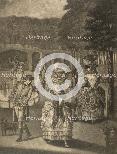 The Beauties of Bagnigge Wells, London, (late 18th century?). Artist: Unknown