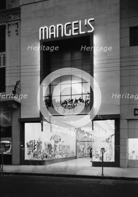 Mangel's, business at 130 E. Flagler St., Miami, Florida, 1942. Creator: Gottscho-Schleisner, Inc.