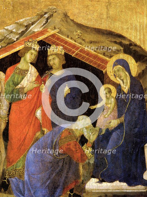 The Adoration of the Magi. Detail of the Maesta Altarpiece, ca 1308-1311. Artist: Duccio di Buoninsegna (ca 1255-1319)