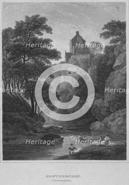 'Hawthornden, Edinburghshire', 1814. Artist: John Greig.