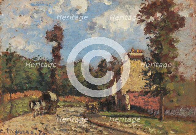 Road to Versailles, Marly-le-Roi, 1870. Creator: Pissarro, Camille (1830-1903).