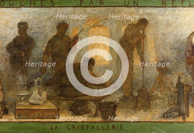 Near or far all trades need to be touched by a reflection of art: Trades: Sketch for the..., 1887. Creator: Edmond Eugene Valton.