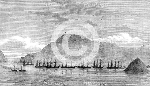 Carthagena Harbour and Escombrera Bay, with the Squadron assembled there, 1873. Creator: Unknown.