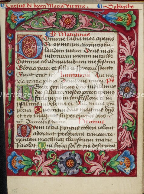 Decorated Text Page; Book of Hours, early 16th century. Creator: Unknown.