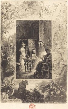 Un Thé de Douairières (The Dowagers' Tea Party), 1879/1880. Creator: Felix Hilaire Buhot.
