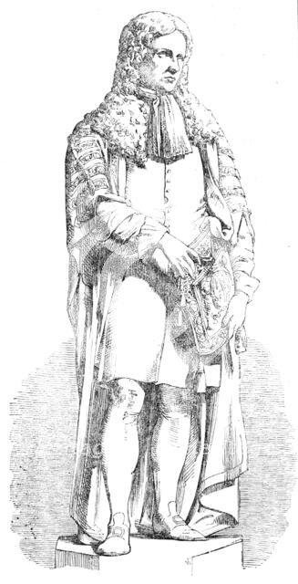 Statue of Lord Somers, by W. C. Marshall, R.A., 1856.  Creator: Unknown.