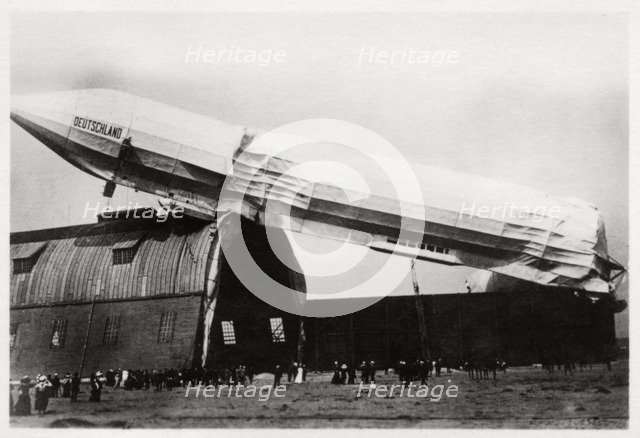 Crashed Zeppelin LZ 8 'Deutschland II', Dusseldorf, Germany, 1911 (1933). Artist: Unknown