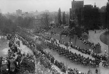 French Commission To U.S.  - Procession Down 16th Street, 1917. Creator: Harris & Ewing.