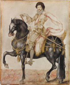 Portrait of Louis de Guise, baron d'Ancerville (1588-1631) on horseback, c1613. Creator: Bellange, Jacques (c. 1575-1616).