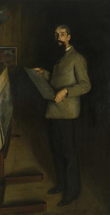 Portrait of Henri Guerard, 1889. Creator: Jacques Emile Blanche.