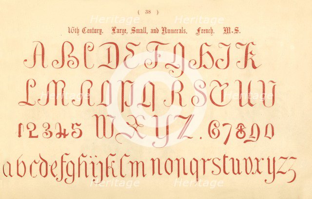 '16th Century. Large, Small and Numerals. French. MS.', 1862. Artist: Unknown.