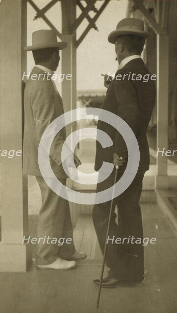 Lieut. Com. Takeshita and Mr. Sato, 1905. Creator: Unknown.