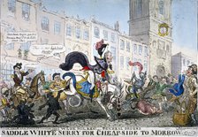 'Saddle white Surry for Cheapside to Morrow', 1812. Artist: George Cruikshank