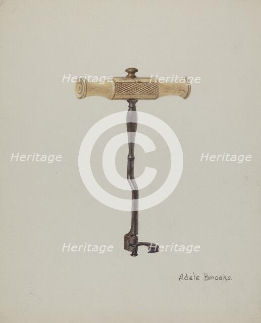 Tooth Key (or Tooth Extractor), 1935/1942. Creator: Adele Brooks.
