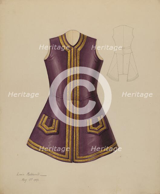 Waistcoat, 1937. Creator: Louis Maldarelli.