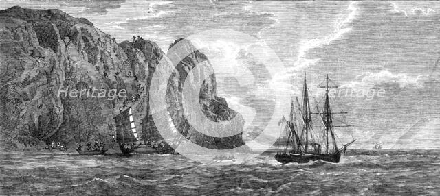 Chinese pirates attacked by the British gun-boat Opossum, near Hong-Kong, 1865. Creator: Unknown.