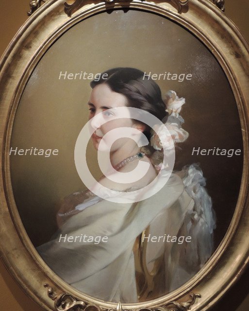 Portrait of Ekaterina Fyodorovna Tyutcheva (1835-1882), Mid 1850s. Artist: Makarov, Ivan Kosmich (1822-1897)